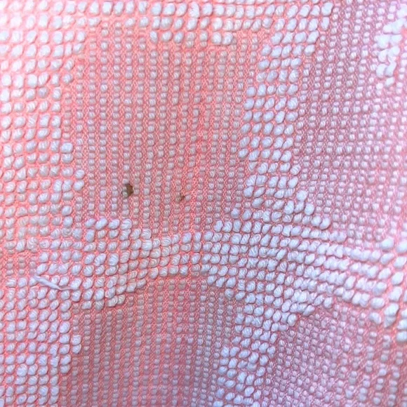 Beautiful Vintage Pink Chenille Twin Bedspread with White Fringe - Picture 11 of 12